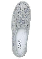 ELENA EDEN, sommerliche Damen-Slipper, Weite G, mit herausnehmbarem Fussbett SILBERGRAU