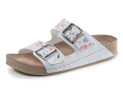 ELENA EDEN Pantolette aus teilweise floral bedrucktem Synthetik 