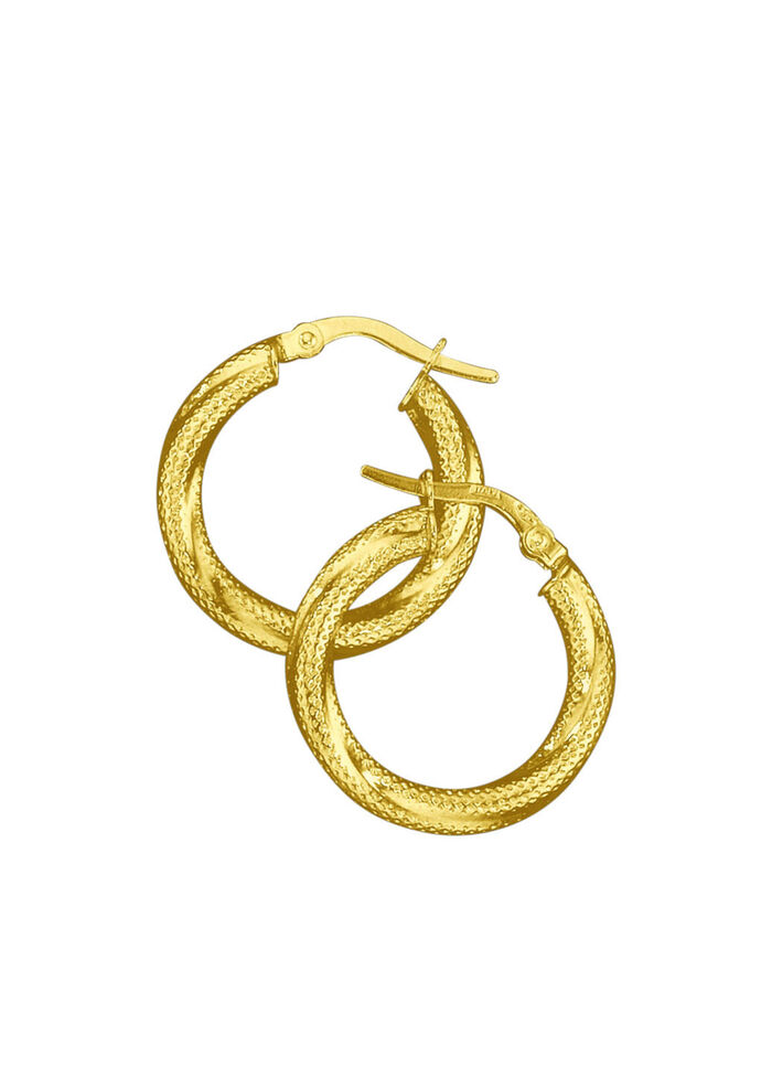 Creolen mit Brillantstruktur 