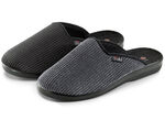 Zweierpack, klassische Herren-Hausschuhe, Weite H, mit anatomisch geformtem Fussbett 1X GRAU, 1X SCHWARZ