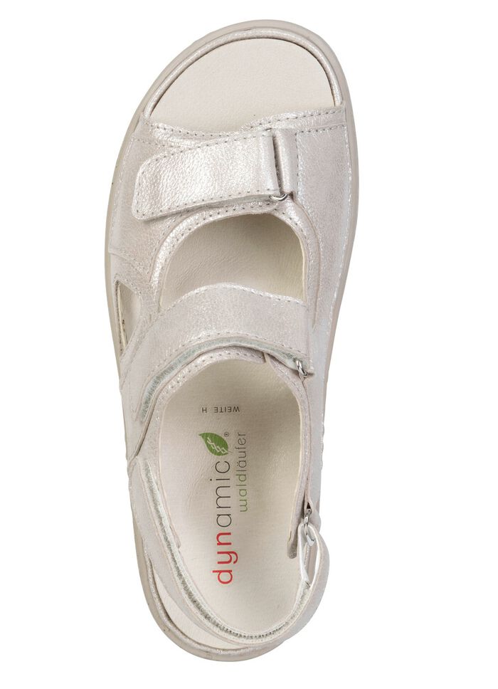 Waldl&auml;ufer, bequeme Damen-Sandalen, Weite H, mit herausnehmbarem Fussbett CHAMPAGNER