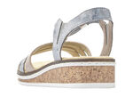 Rieker Sandale mit Metallschmuck BLEU-SILBER