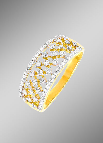 Damenring mit 74 Diamanten 