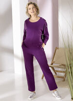 Set, 2-teilig mit dekorativen Nieten  PFLAUME