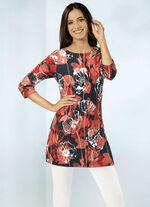 Shirt-Tunika mit Floraldessin 