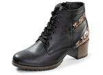 ELENA EDEN, trendige Damen-Stiefeletten, Weite G, mit herausnehmbarem Fussbett SCHWARZ-BRAUN