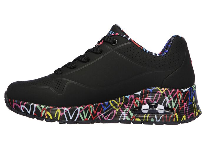 SKECHERS, trendige Damen-Sneaker, mit sichtbarem Luftpolster SCHWARZ