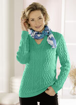 Pullover in Strukturmix GRÜN