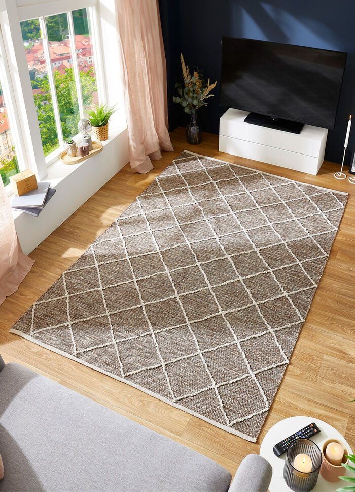 Moderne Brücken und Teppiche aus 100% Baumwolle BRAUN