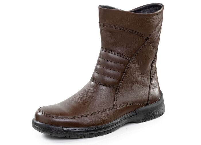 GINO GALANTE, gefütterte Herren-Stiefel, Winterschuhe, mit Lammfell MARONE