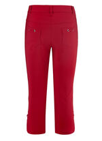 Caprihose mit abgerundeten Schlitzen an den Beinabschlüssen 