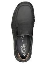 GINO GALANTE, klassische Herren-Slipper, mit herausnehmbarem Fussbett SCHWARZ