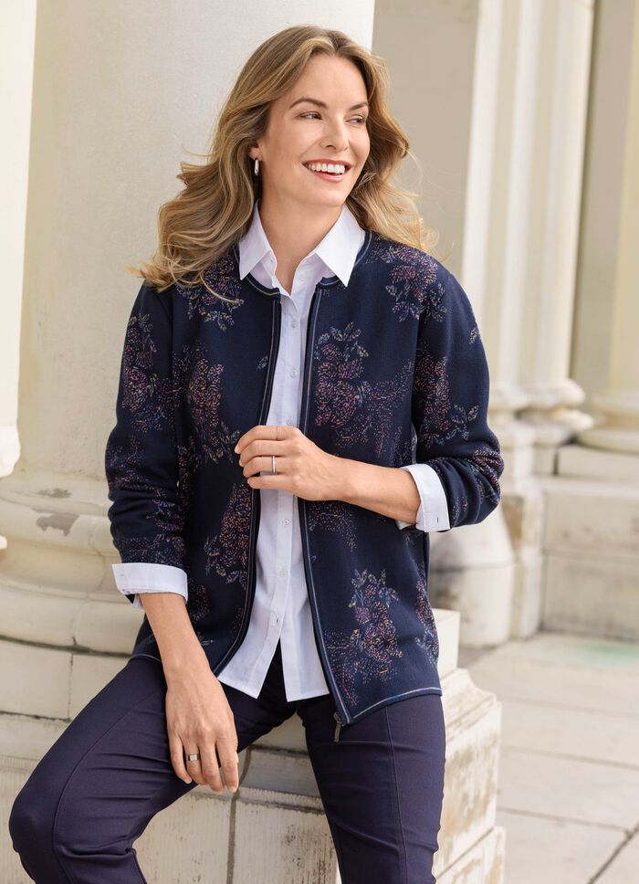 Strickjacke mit Jacquardmuster 