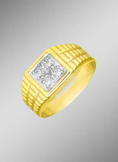 Schicker Herrenring aus Gold 