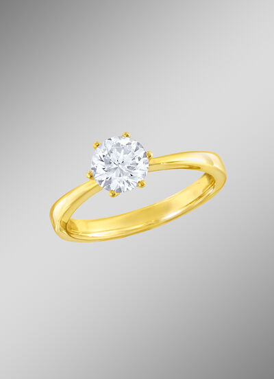 Damen-Solitärring mit Brillant 
