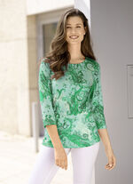 Shirt mit 3/4-langen Ärmeln in 3 Farben GRÜN-MINT