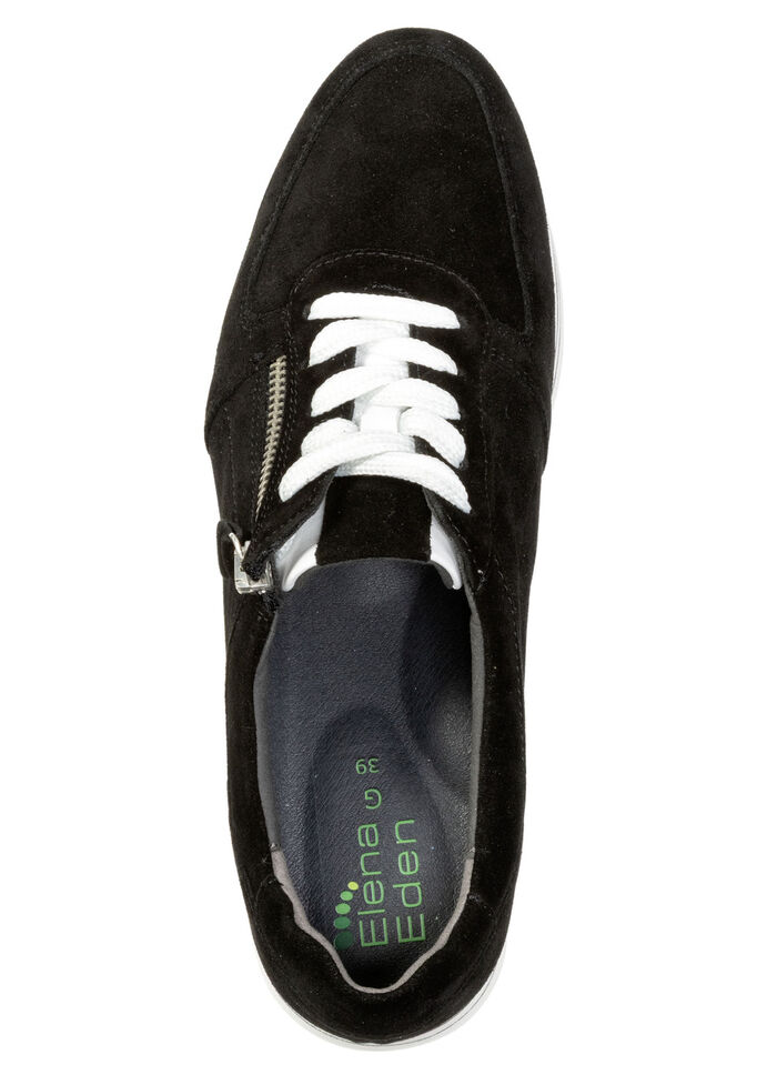 ELENA EDEN, bequeme Damen-Sneaker, Weite G, mit herausnehmbarem Fussbett SCHWARZ