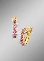 Klappcreolen mit Rubinen 