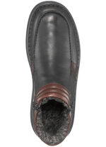 GINO GALANTE, gefütterte Herren-Boots, Winterschuhe, mit herausnehmbarem Fussbett SCHWARZ-BURGUND