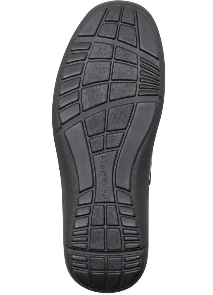 Waldläufer, bequeme Herren-Slipper, Weite H, mit herausnehmbarem Fussbett GRAFIT