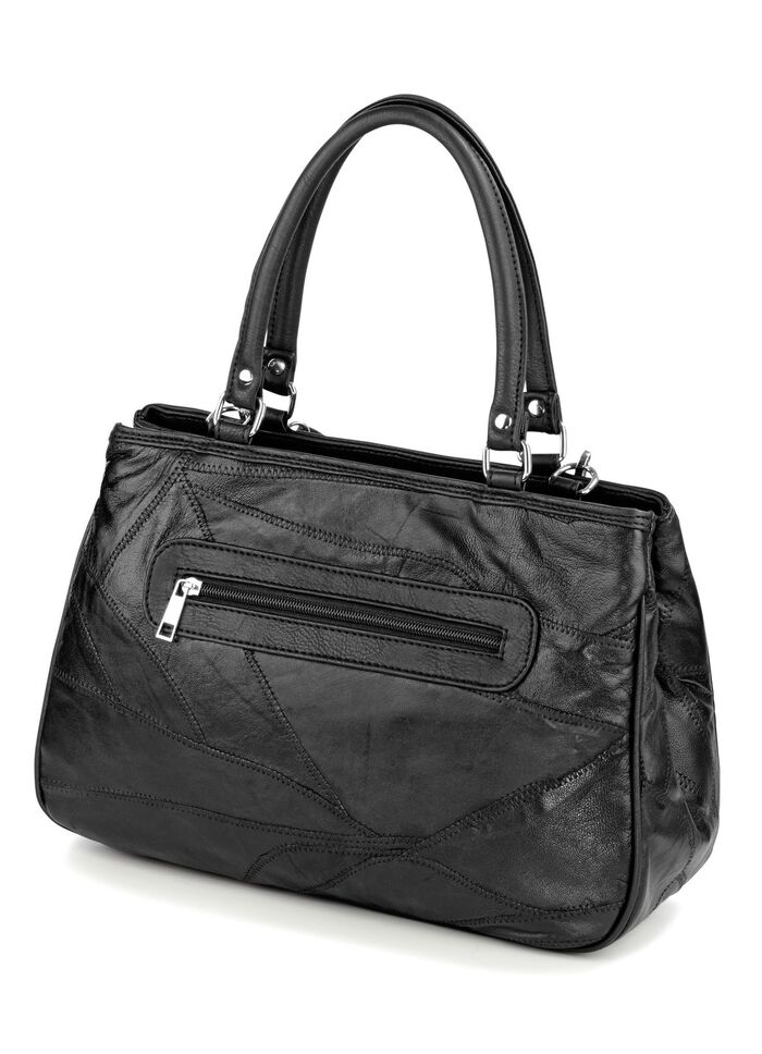 Tasche in Patchwork-Verarbeitung SCHWARZ