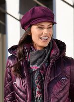 Elegante Damen-Ballonm&uuml;tze, mit r&uuml;ckw&auml;rtigem Elastikeinsatz 