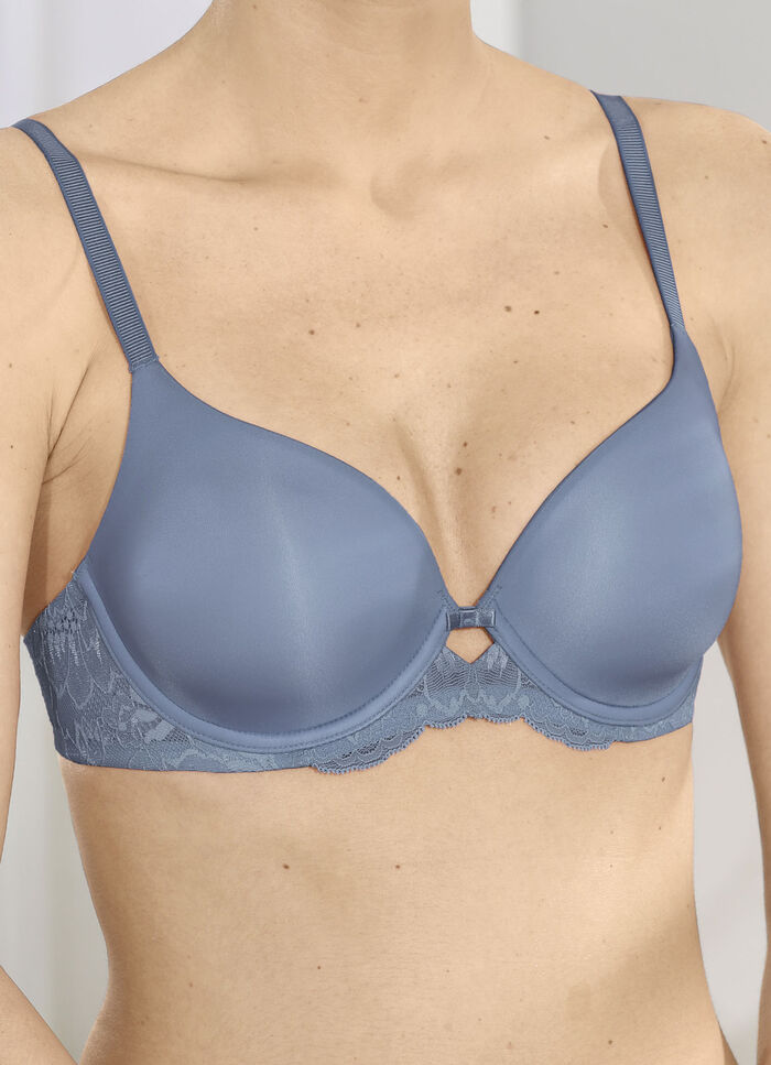 Triumph Amourette-Bügel-BH mit elastischer Spitze INDIGOBLAU