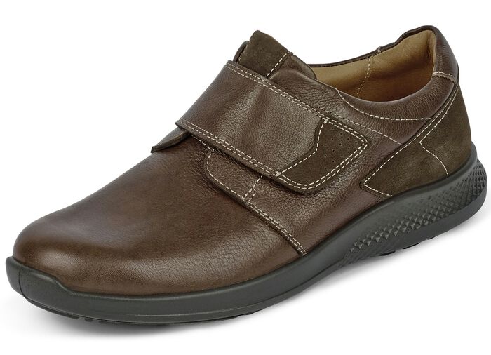 GINO GALANTE, bequeme Herren-Slipper, Weite K, mit herausnehmbarem Fussbett MARONE