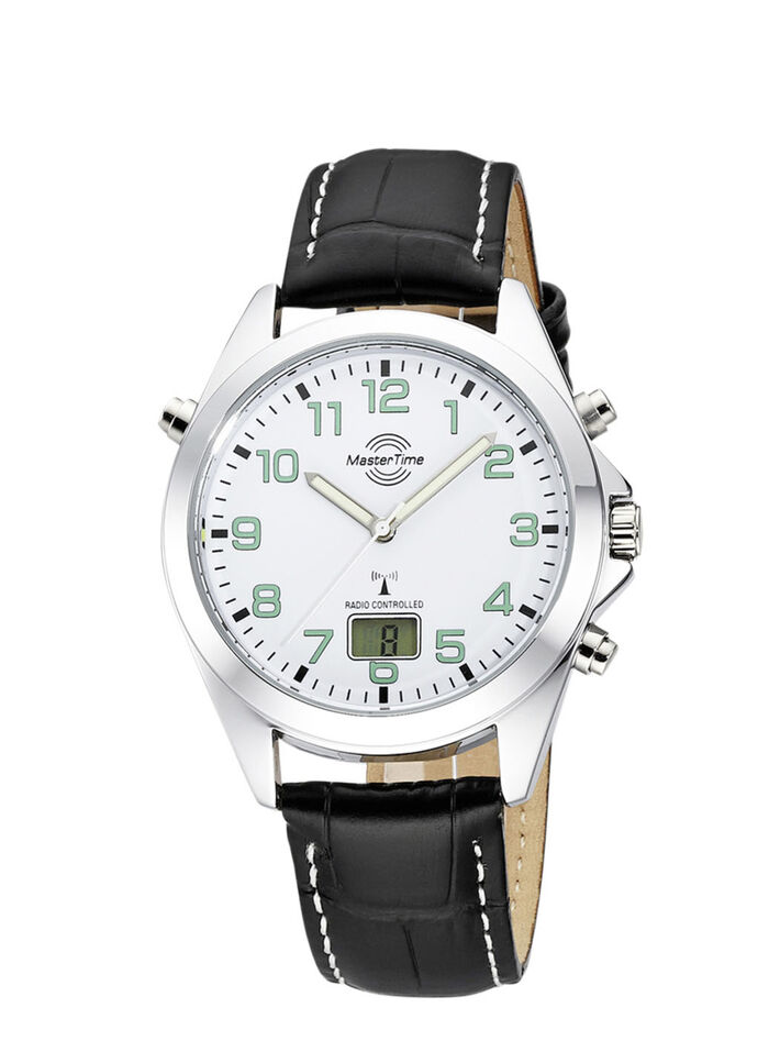 Master Time Funk-Herrenuhr mit Lederband 