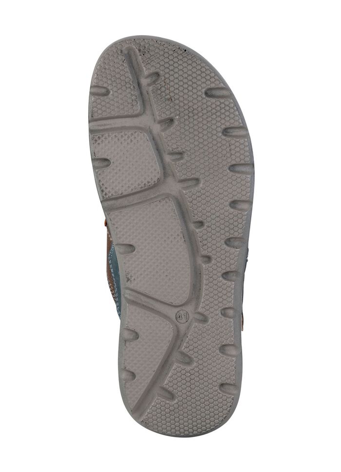 Pantolette mit luftigen Durchbr&uuml;chen KASTANIE-BLAU