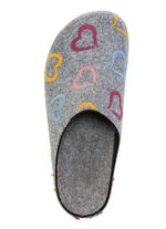 Laurina, klassiche Damen-Hausschuhe, Weite H, mit anatomisch geformtem Fu&szlig;bett GRAU