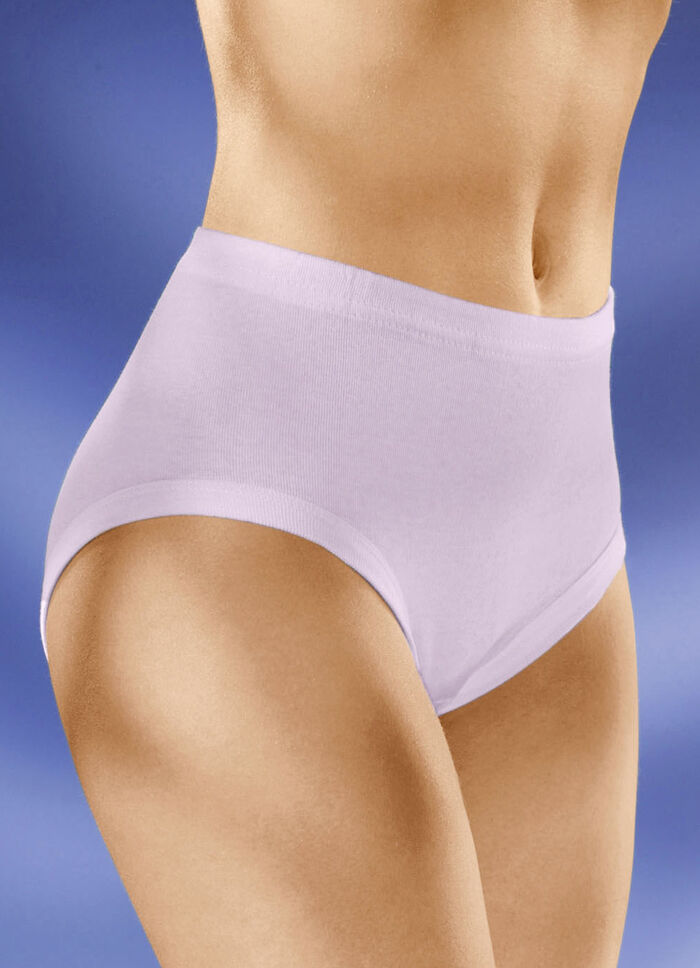 Fünferpack Slips mit Gummizug 2X MAUVE, 2X INDIGO, 1X WEISS