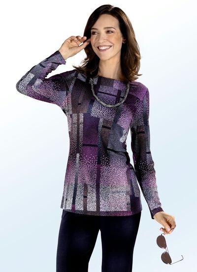 Shirt mit farbbrillantem Inkjet-Druck in 2 Farben 