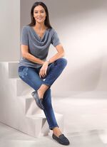 Shirt  mit Wasserfallauschnitt 