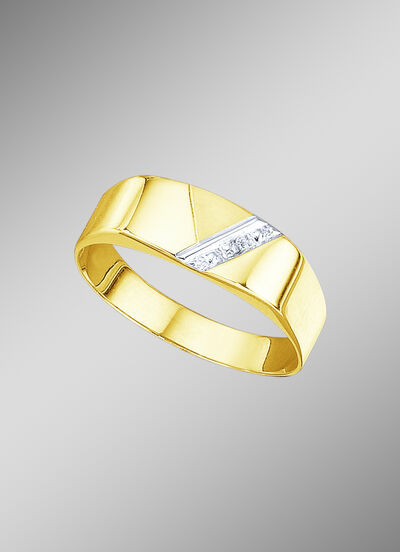 Herrenring mit Diamant 