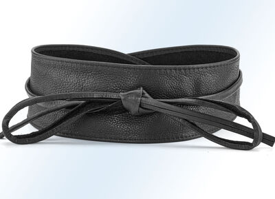 Modischer Leder-Bindegürtel, 8 cm breit  