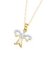 Schutzengel-Anh&auml;nger mit 15 Diamanten 