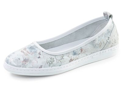 Andrea Conti, schicke Damen-Ballerinas, Weite G, mit herausnehmbarem Fussbett 