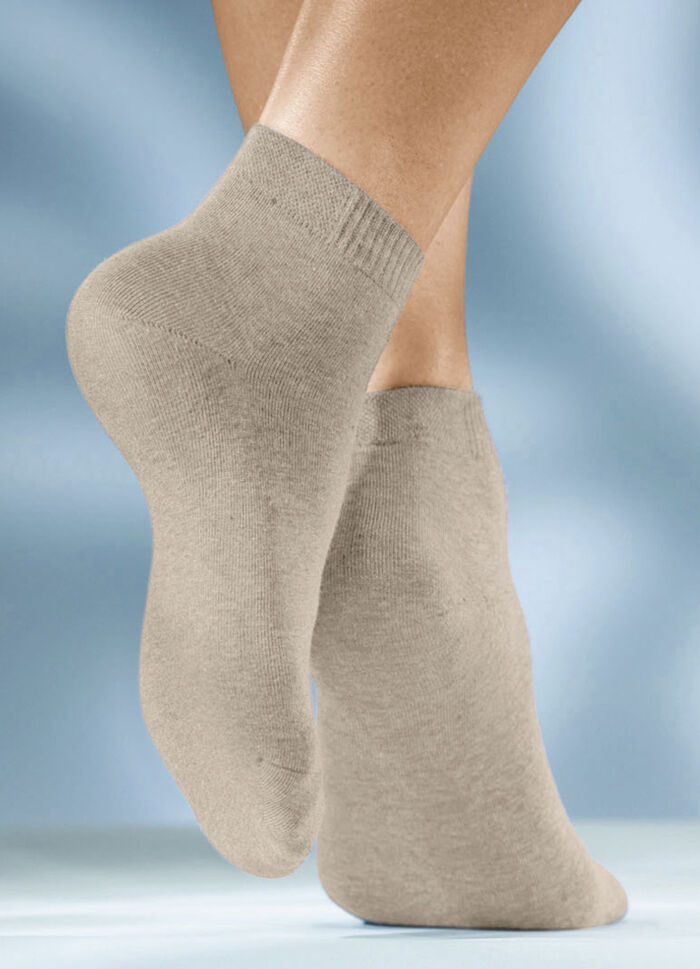 Sechserpack Socken in verschiedenen Farbstellungen 3x JEANSTÖNE, 3X BEIGETÖNE