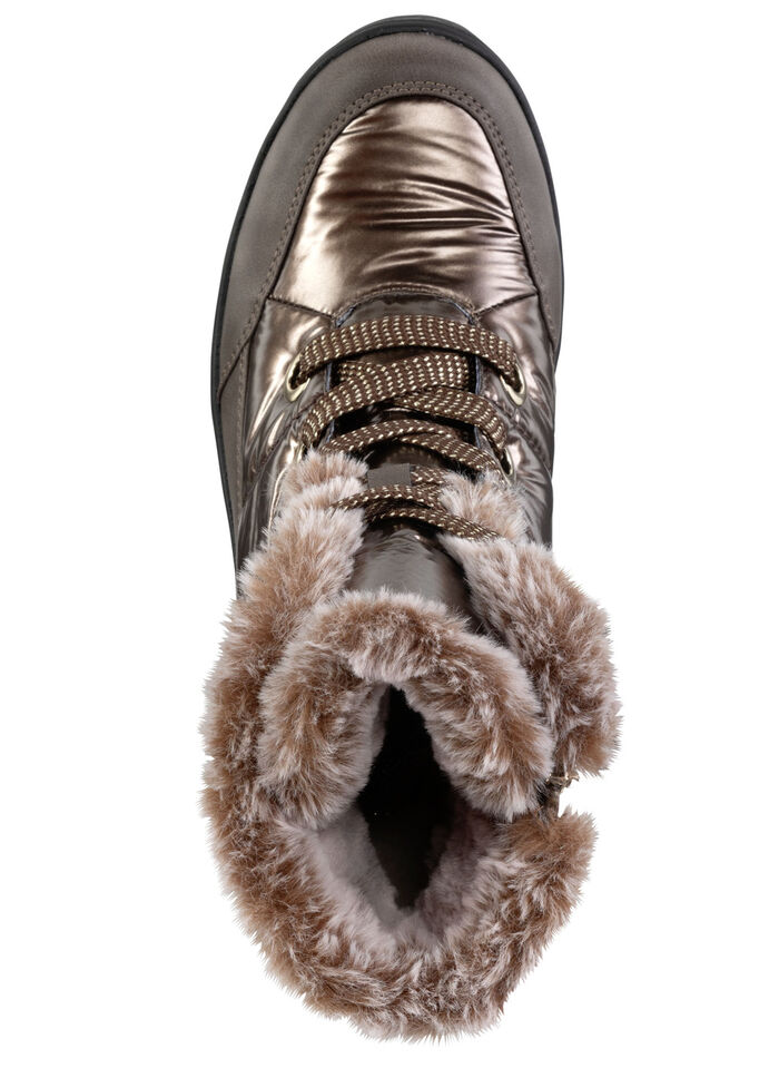 ELENA EDEN, gefütterte Damen-Boots, Winterschuhe, Weite G, mit herausnehmbarem Fussbett BRONZE