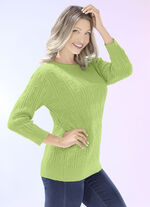 Pullover in Strukturmix PISTAZIE