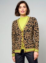 Strickjacke mit Tierfell-Optik 