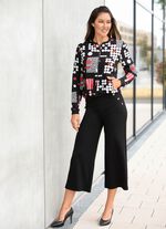 Blusenjacke mit Rippenstrick 