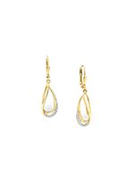 Ohrringe mit S&uuml;sswasser-Zuchtperlen und synth. Zirkonia 