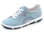 Rieker, bequeme Damen-Sneaker, Weite H, mit herausnehmbarem Fussbett HIMMELBLAU