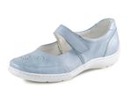 Waldl&auml;ufer, bequeme Damen-Slipper, Weite H, mit herausnehmbarem Fussbett BLEU