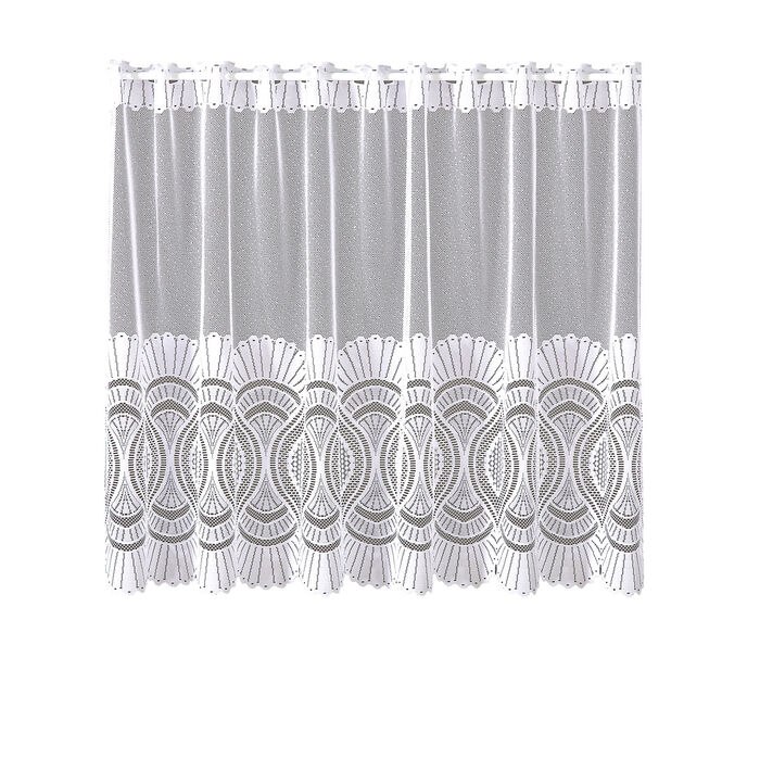 Kurzvorhang mit Stangendurchzug WEISS