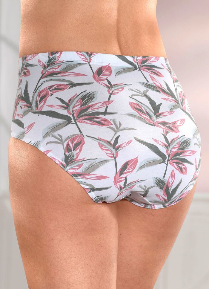 Viererpack Slips mit Floraldessin 