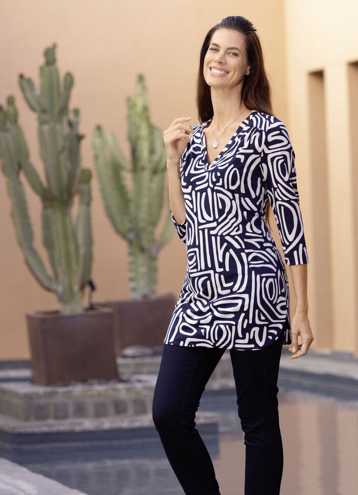 Shirt-Tunika mit tollem Muster 