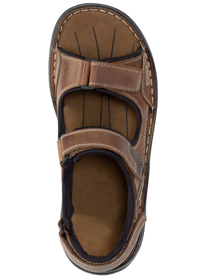 GINO GALANTE, komfortable Herren-Trekkingsandalen, aus Leder BRAUN